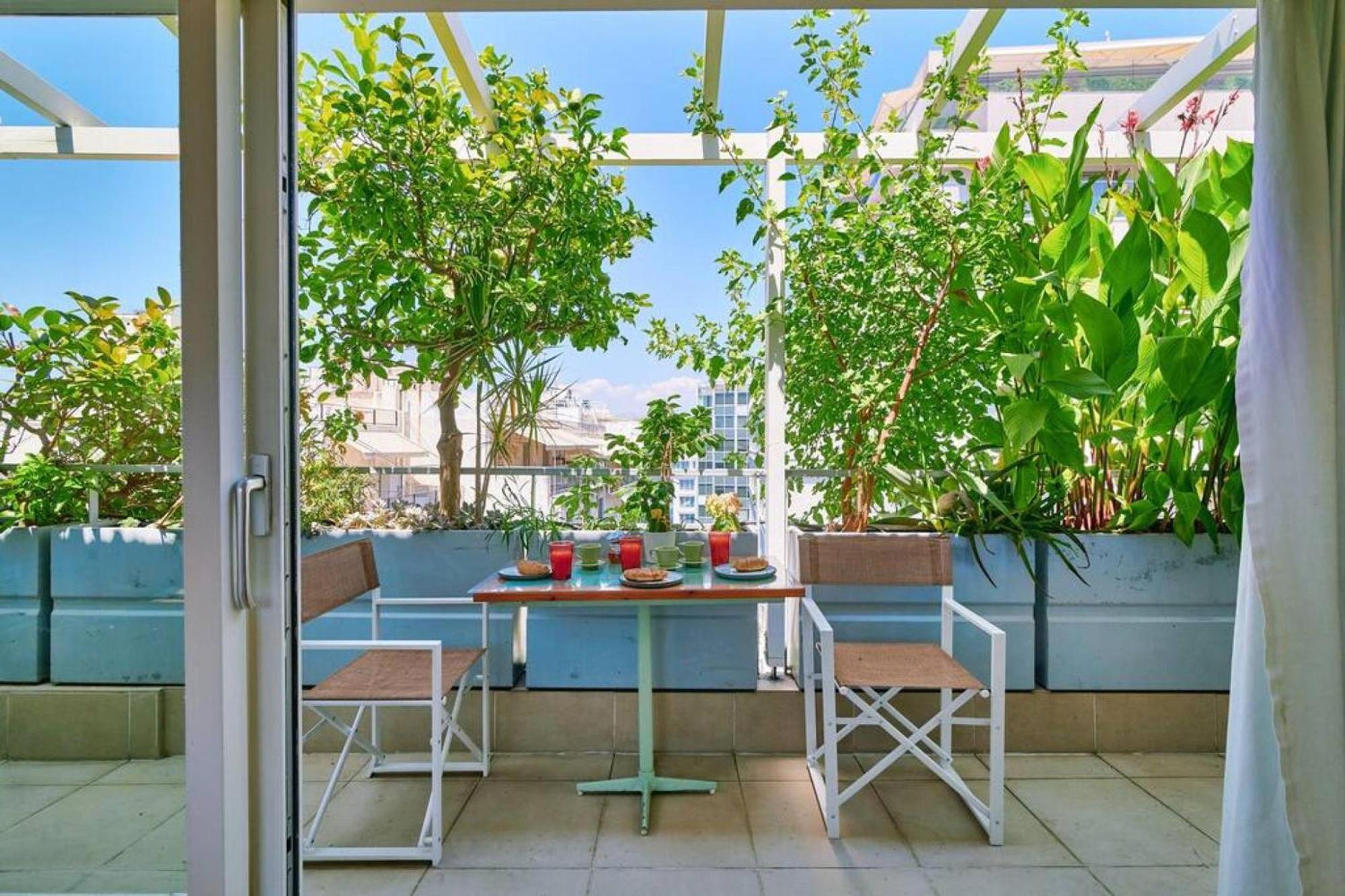 360 View In Roof Top Appartment With Patio Atenas Exterior foto